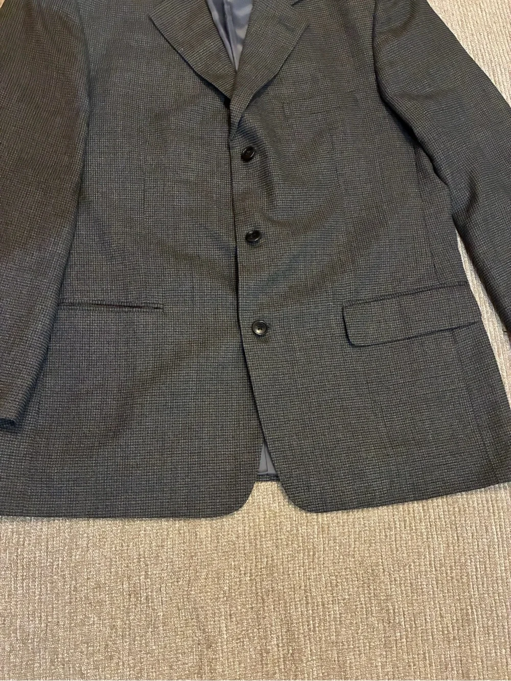 Linea UOMO gray micro-pattern casual men’s coat or blazer size 43R